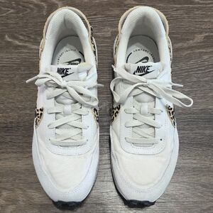 Nike Women's White and Leopard Print Sneakers